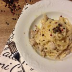 Trenette al ragù di maiale al pepe verde